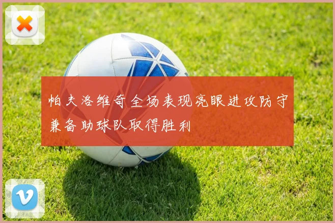 帕夫洛维奇全场表现亮眼进攻防守兼备助球队取得胜利